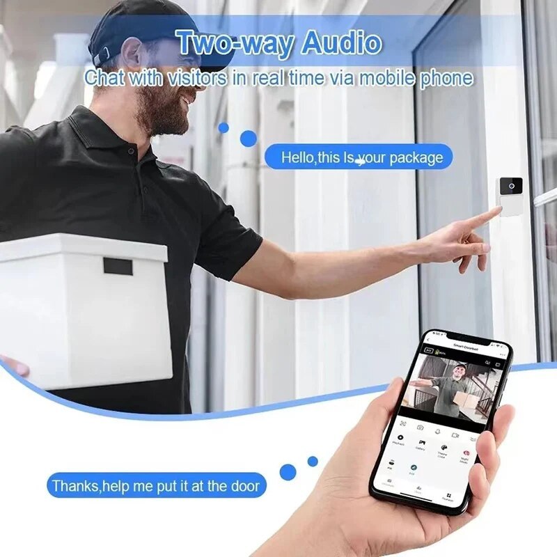 Smart Wi-Fi Video Doorbell with Wireless Intercom