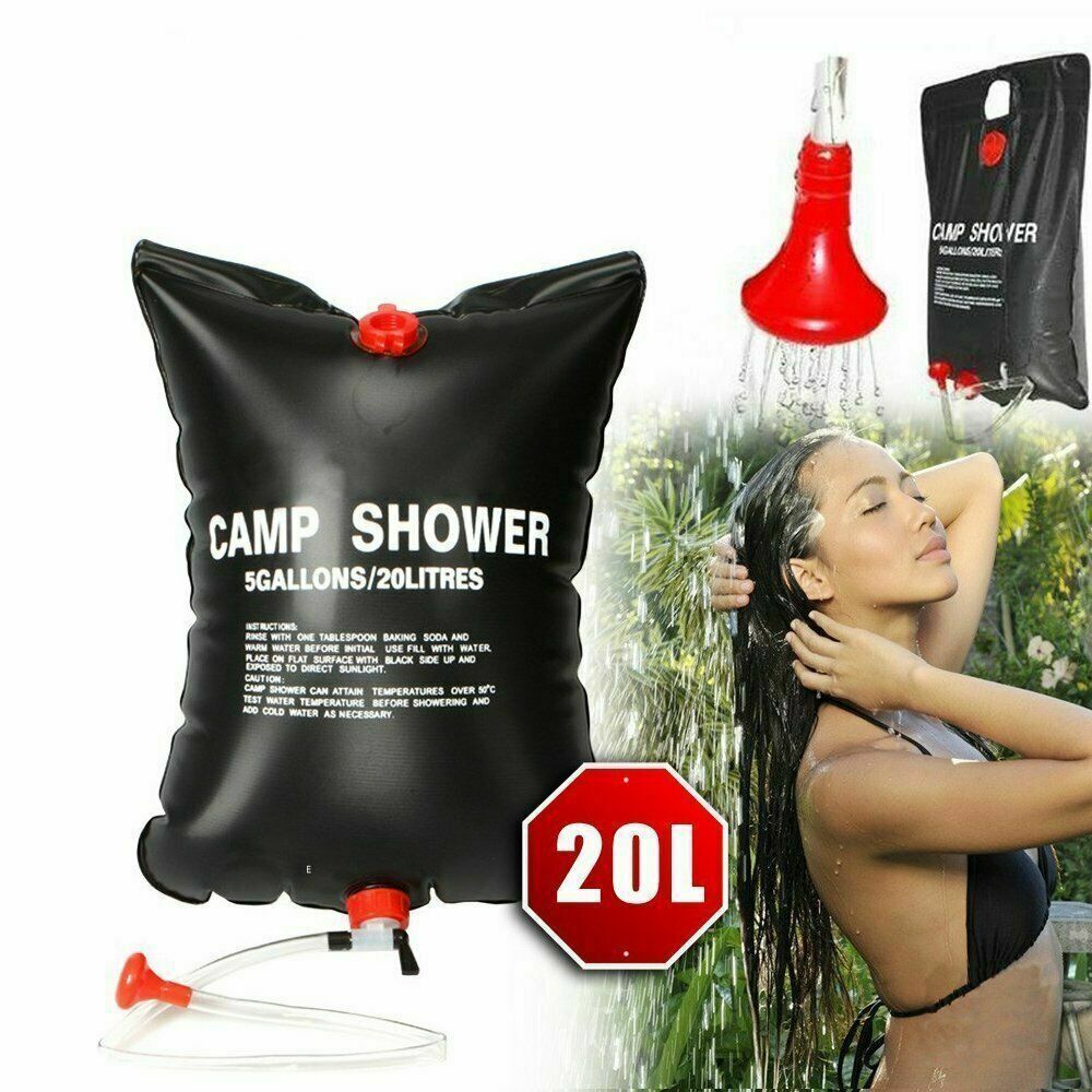 20L Portable Solar Camping Shower Bag