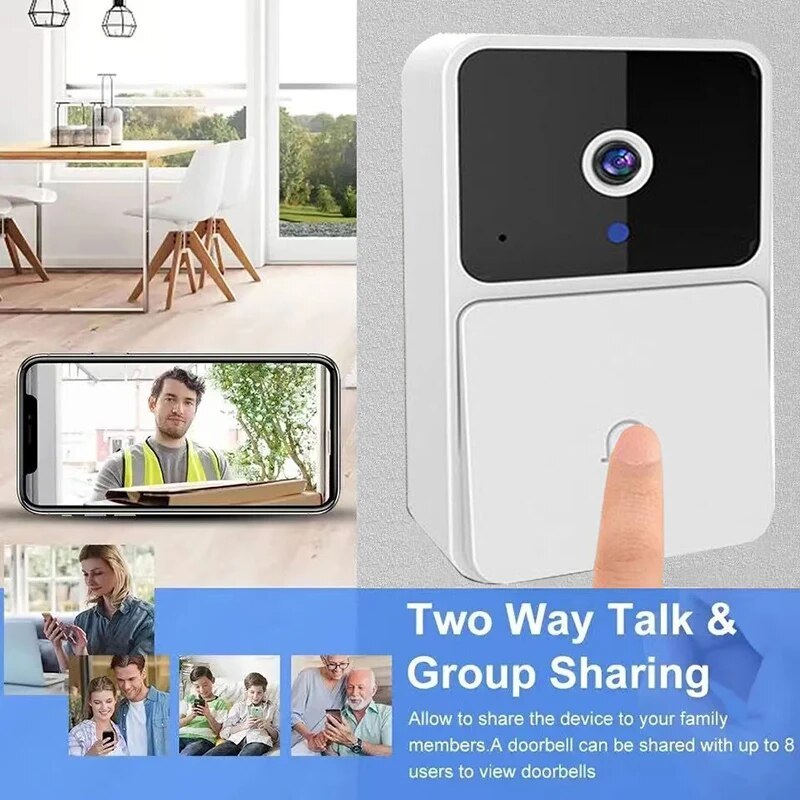 Smart Wi-Fi Video Doorbell with Wireless Intercom