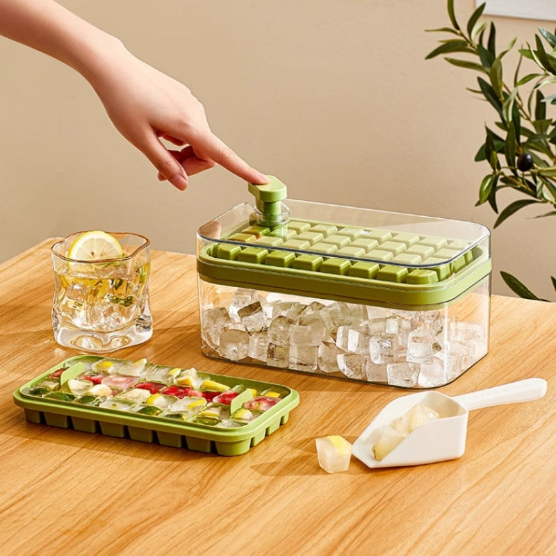 Press Ice Tray Household Refrigerator Ice Cube Box